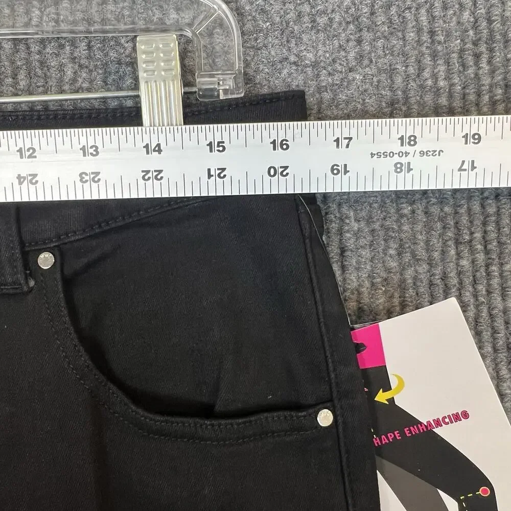 Women with Control Contour Curves Petite Black Wash Jeans Womens Size 12P Denim